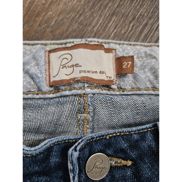 Paige Jeans Women's 27 (28x27.5) Premium Denim Hollywood Hills Low Rise Bootcut - Picture 4 of 9